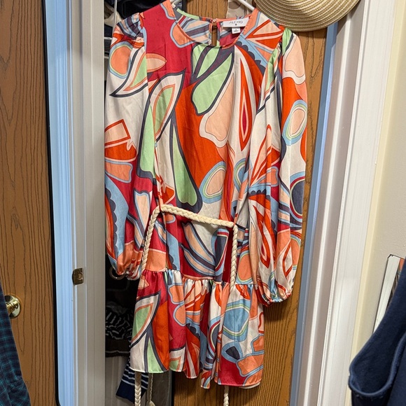 Alexis Multicolor Abstract Mini Dress - Picture 1 of 5